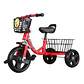 Triciclo Infantil Bici Canasto Metalico  Rojo - Miniatura 5