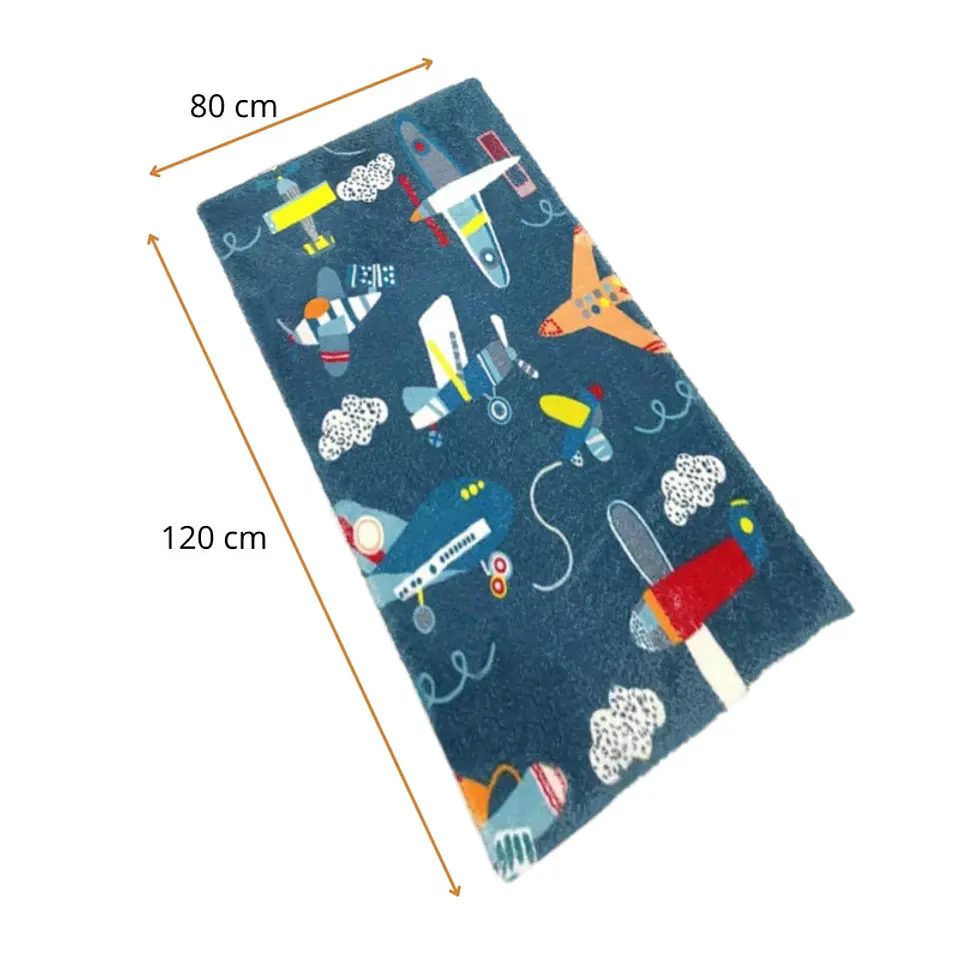 Alfombra Infantil Estampada 80x120 cm Aviones 3