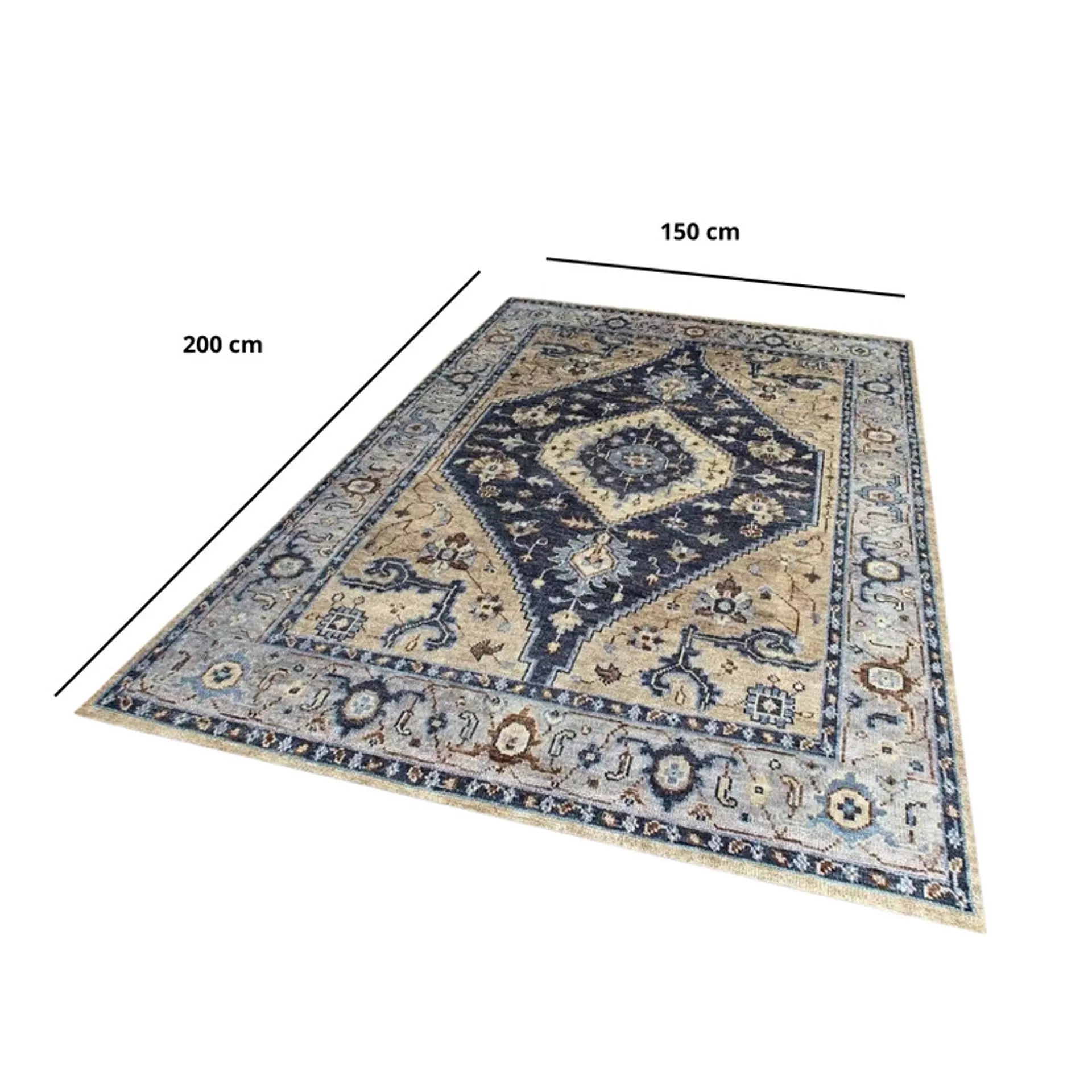 Alfombra Living Grande Estampada 150X200 cm Yuman 3