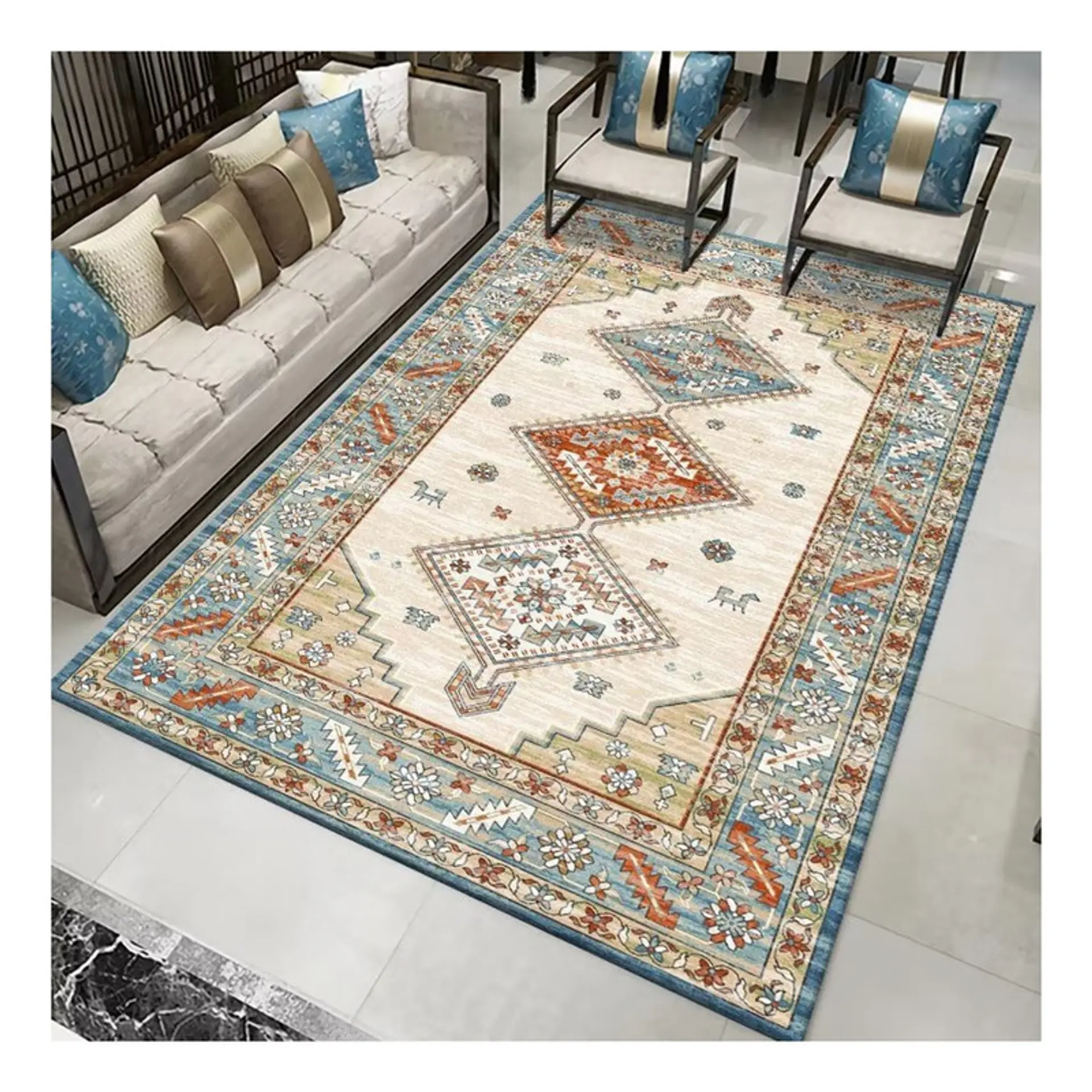 Alfombra Living Grande Estampada 150X200 cm Aydin 3