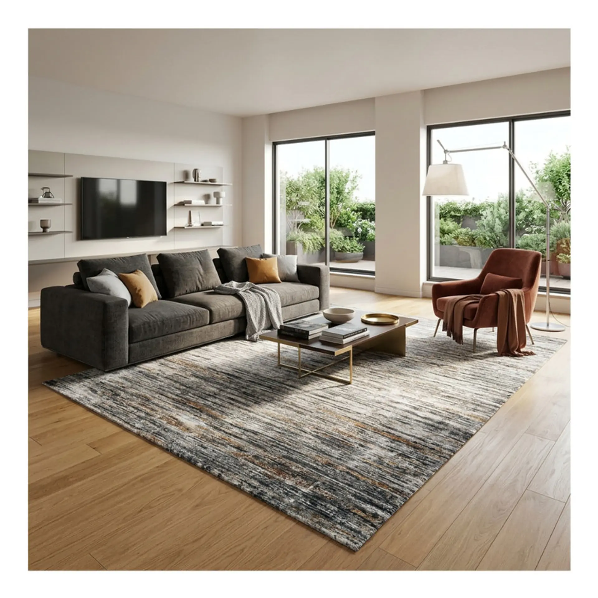 Alfombra Living Grande Estampada 150X200 cm Aksu 2