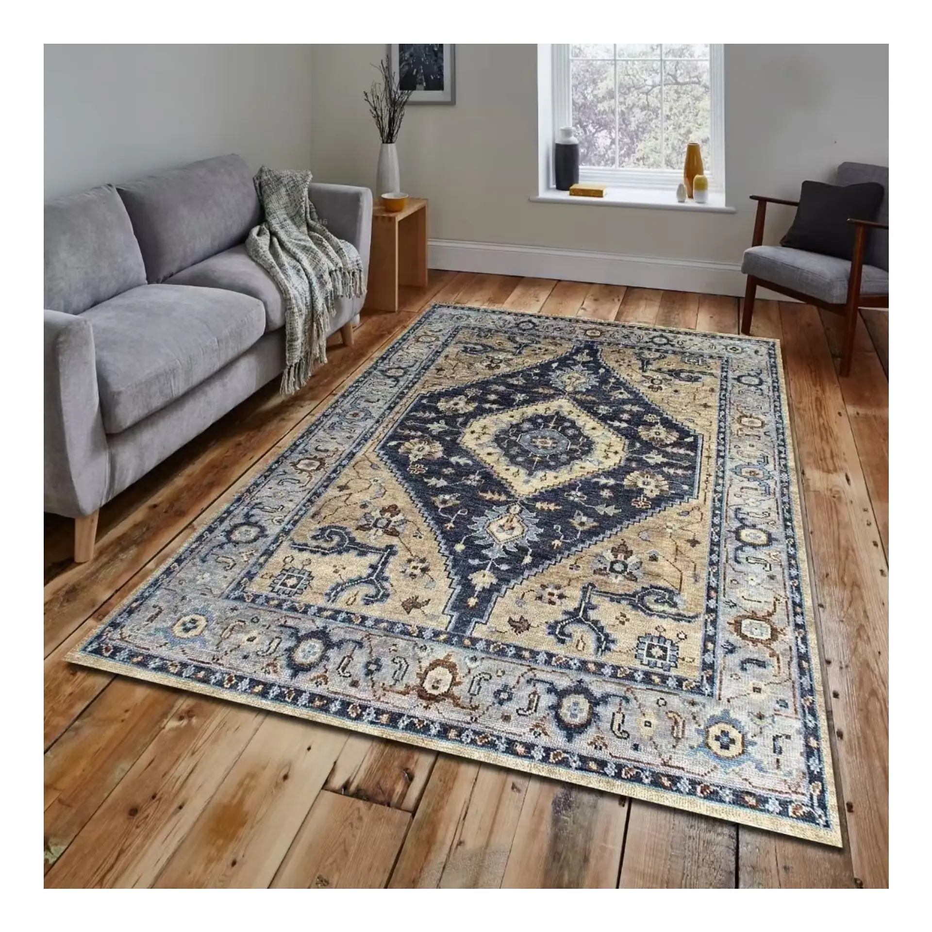 Alfombra Living Grande Estampada 150X200 cm Yuman 2