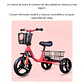 Triciclo Infantil Bici Canasto Metalico  Rojo - Miniatura 2