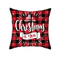 Funda Cojin 45x45 Navidad Rojo/Negro Lino Poly - Miniatura 1