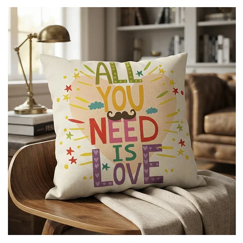 Funda Cojin 45x45 Decorativo All You Need Blanco Lino Poly