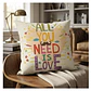 Funda Cojin 45x45 Decorativo All You Need Blanco Lino Poly - Miniatura 1