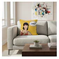 Funda Cojin 45x45 Decorativo Pop Art OMG Amarillo Lino poly - Miniatura 3