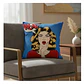 Funda Cojin 45x45 Decorativo Pop Art WOW Azul Lino poly  - Miniatura 1
