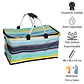 Bolso Termico Plegable Rayas Azul Cooler Canasta Picnic - Miniatura 5