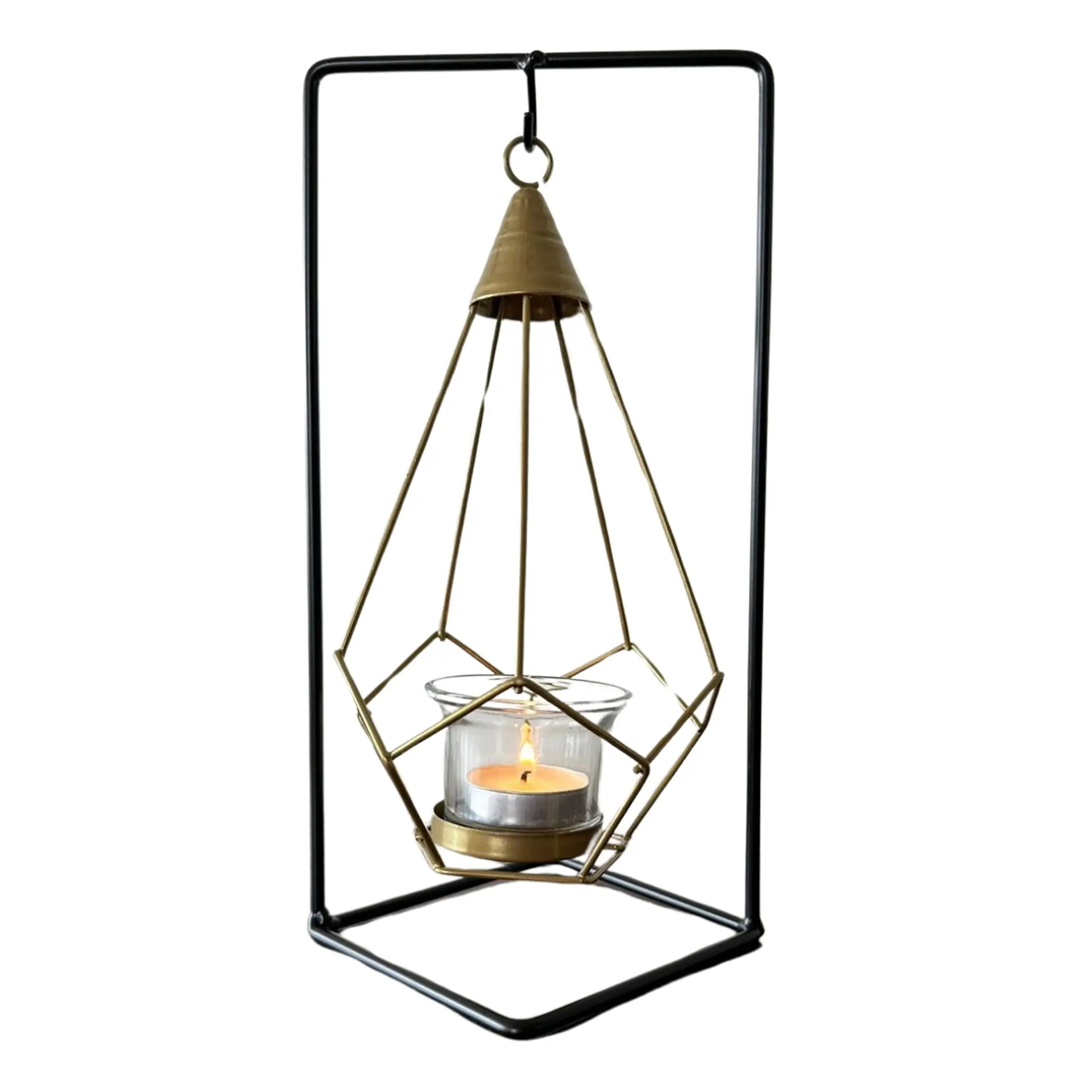 Porta Vela Candelabro Columpio Metálico Decorativo 2