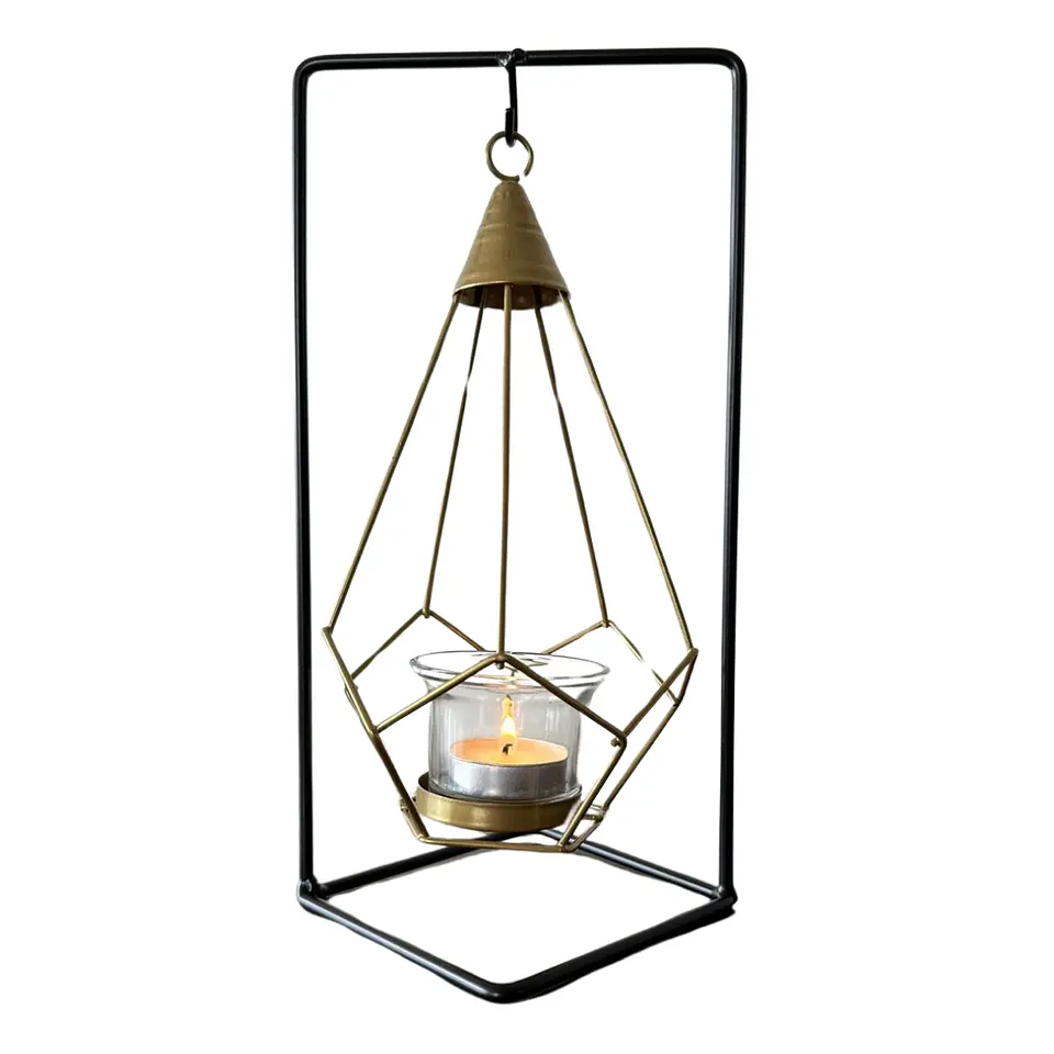 Porta Vela Candelabro Columpio Metálico Decorativo 2