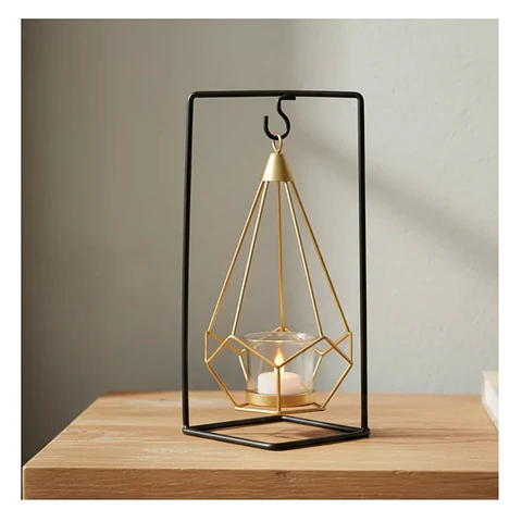 Porta Vela Candelabro Columpio Metálico Decorativo