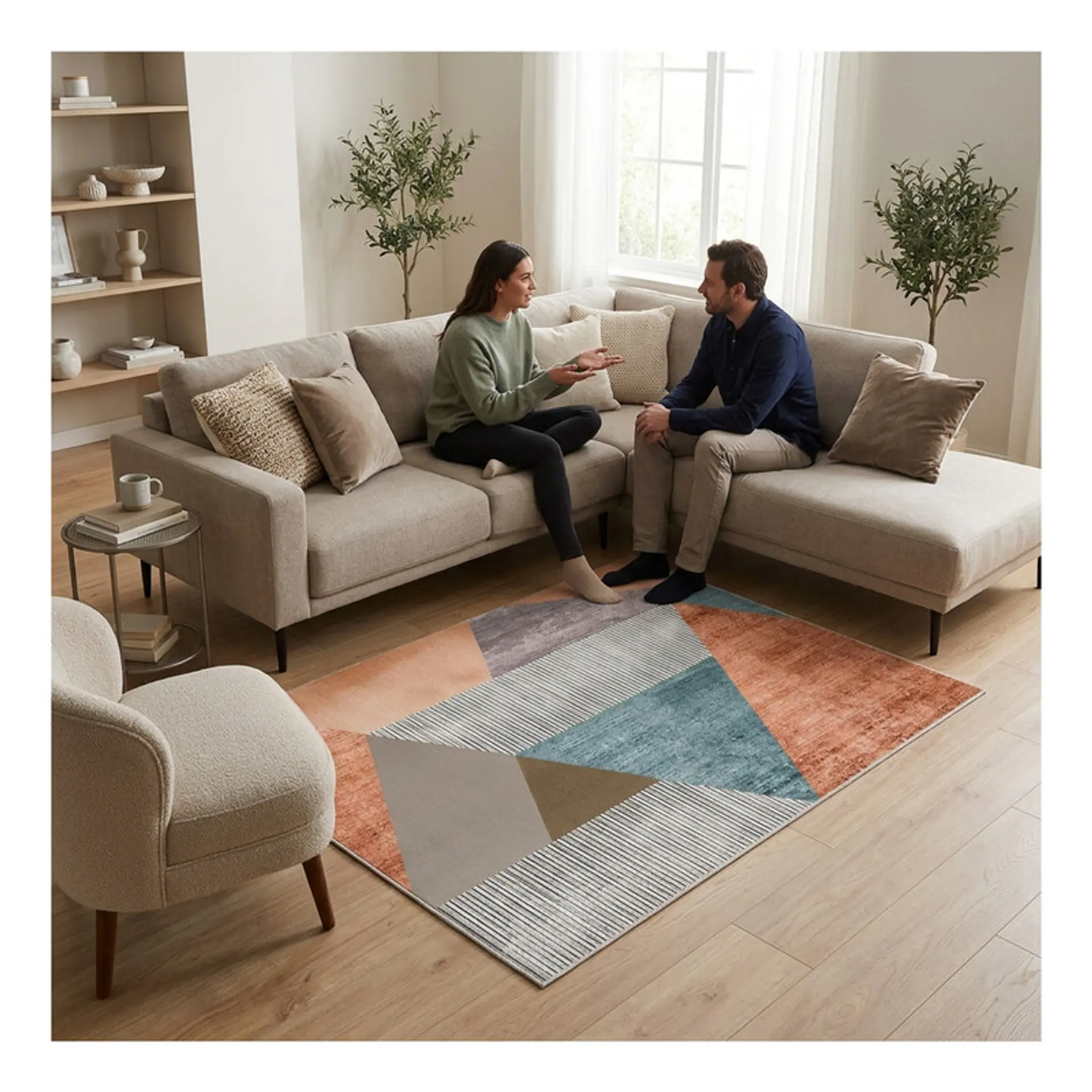 Alfombra Living Estampada 120X160 cm Crotone 4
