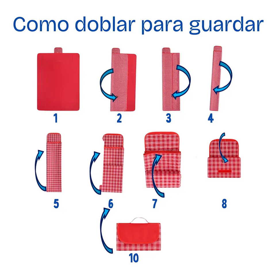 Manta Picnic Impermeable 150 x 180 Lineas Turquesa 4