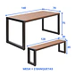 Juego Terraza Comedor Mesa + 2 Bancas - Miniatura 3