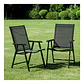 Set 4 Sillas Plegables Terraza Apoyabrazos  Jardin Exterior - Miniatura 2