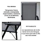 Set 4 Sillas Plegables Terraza Apoyabrazos  Jardin Exterior - Miniatura 3