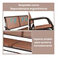 Banca Mecedora Terraza 2 Personas Sillon Exterior - Miniatura 5