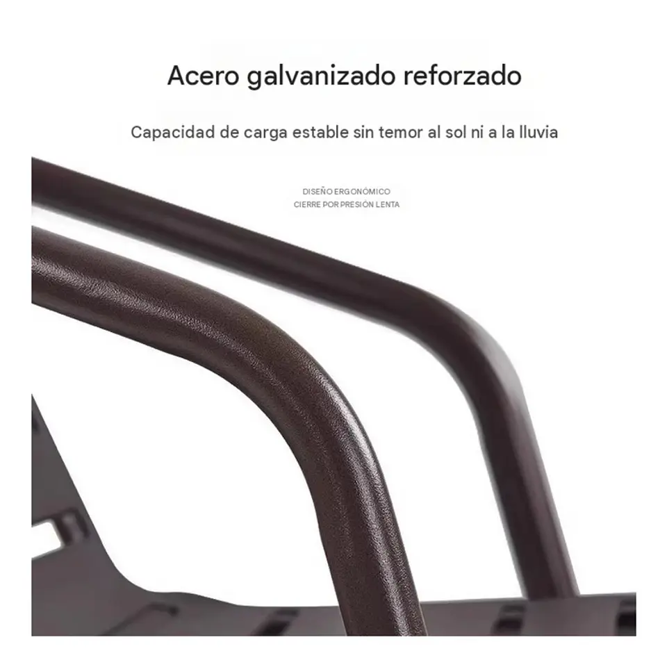 Set 2 Sillas Terraza Con Brazos Jardin Exterior Patio Cafe 3
