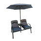 Juego Terraza 2 Sillas Mesa + Quitasol Sillones Exterior - Miniatura 2