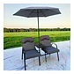 Juego Terraza 2 Sillas Mesa + Quitasol Sillones Exterior - Miniatura 1