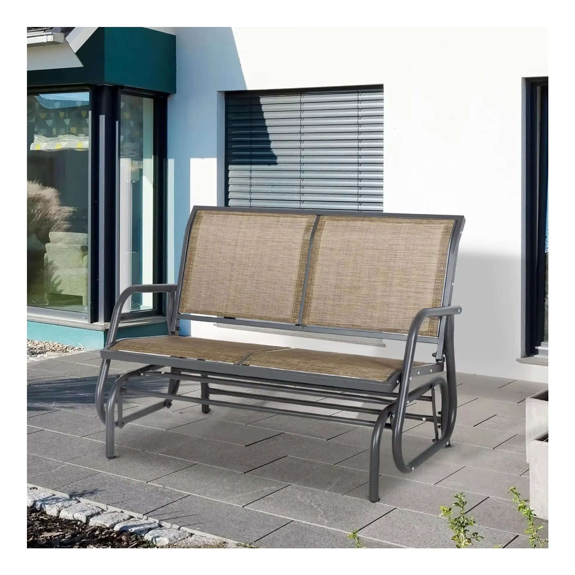 Banca Mecedora Terraza 2 Personas Sillon Exterior 7