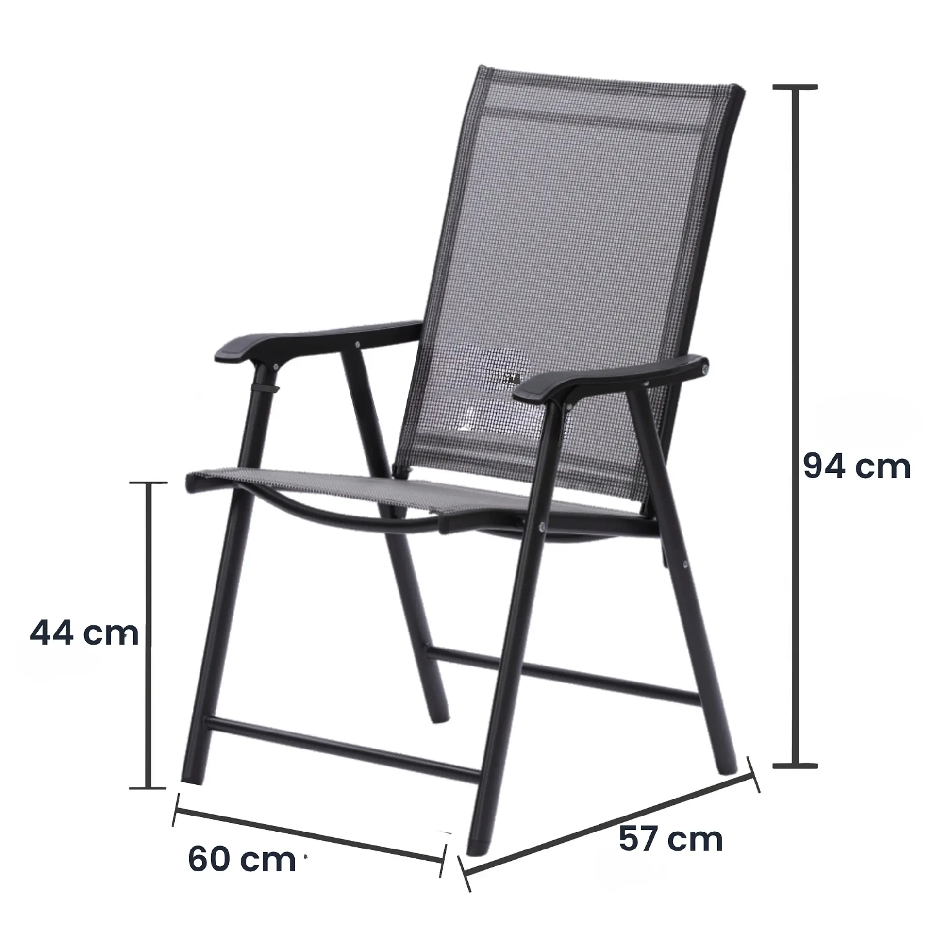 Set 4 Sillas Plegables Terraza Apoyabrazos  Jardin Exterior 2