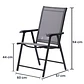 Set 4 Sillas Plegables Terraza Apoyabrazos  Jardin Exterior - Miniatura 2
