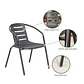 Set 2 Sillas Terraza Con Brazos Jardin Exterior Patio Cafe - Miniatura 5