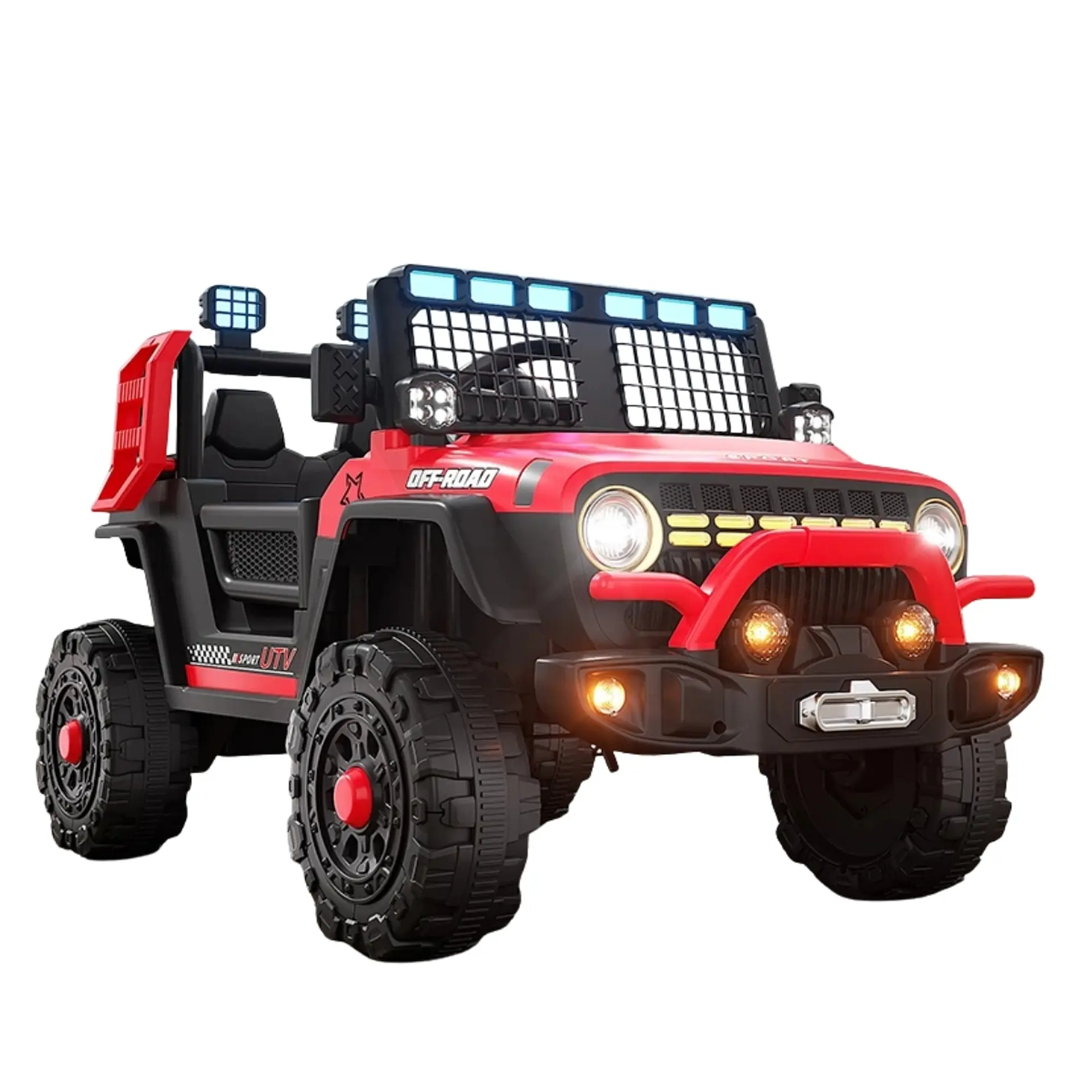 Auto Batería Jeep Eléctrico Infantil 12V Control Blaze Rojo  5