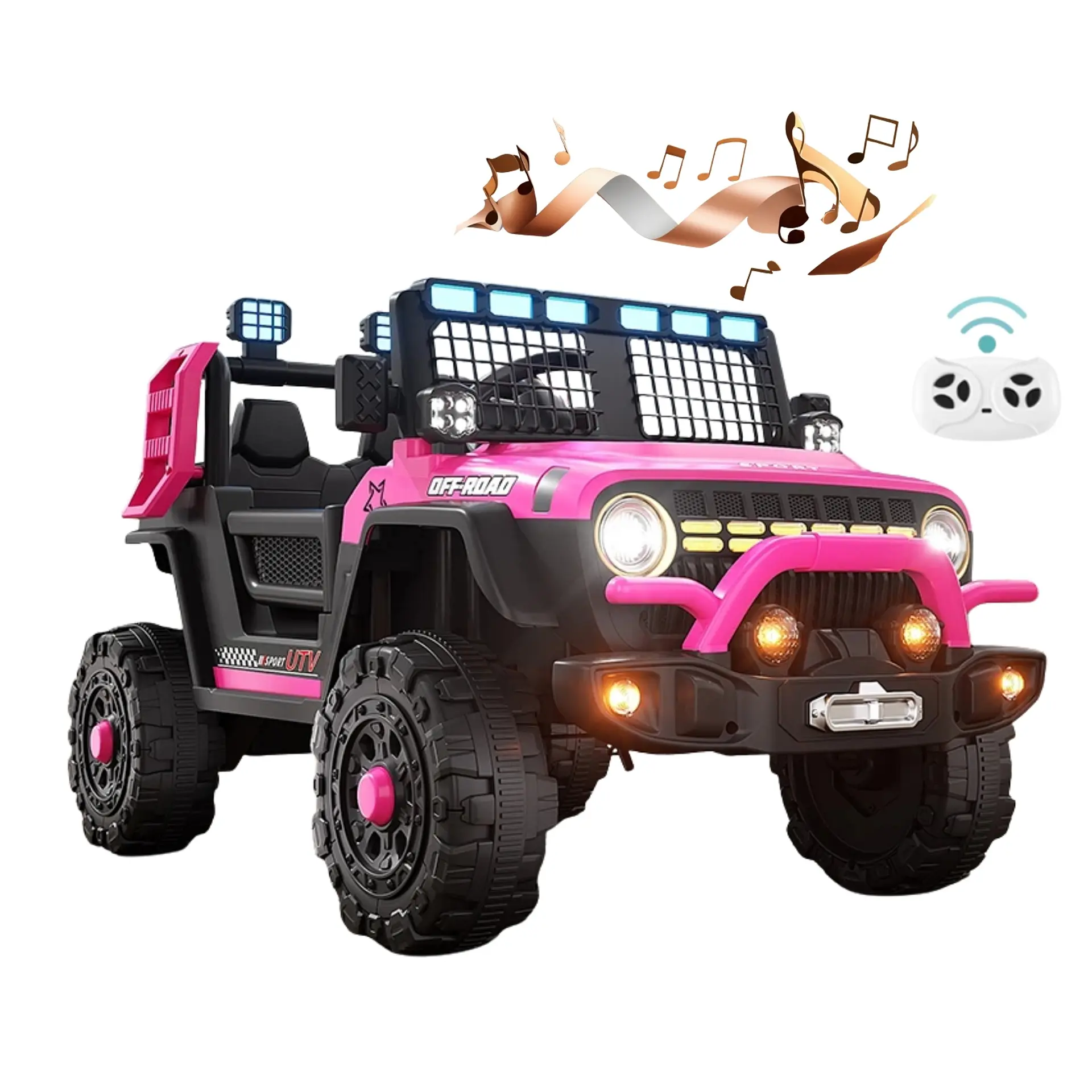 Auto Batería Jeep Eléctrico Infantil 12V Control Blaze Rosa  5