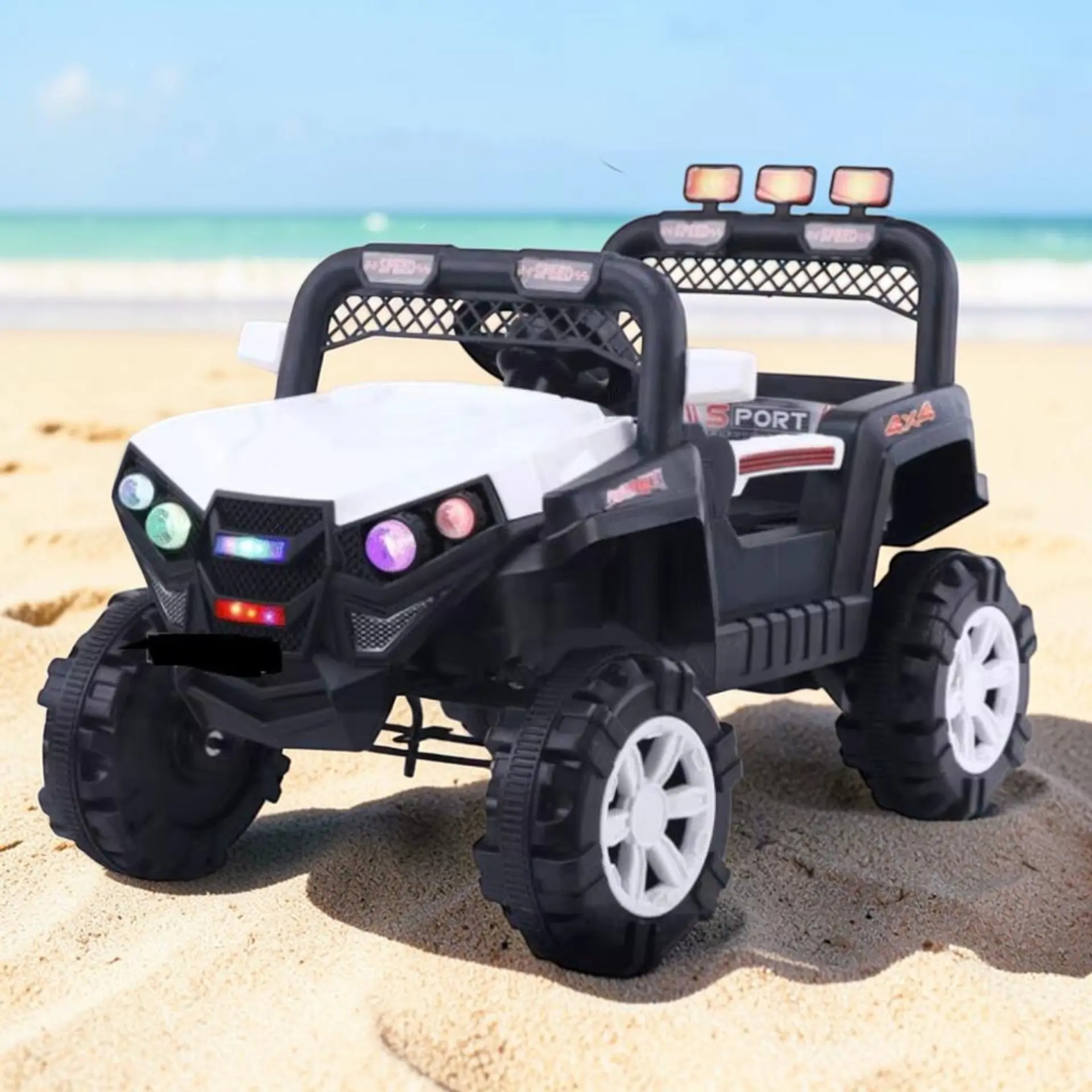 Auto Batería Jeep Eléctrico Infantil 12V Control Trail Blanco  3