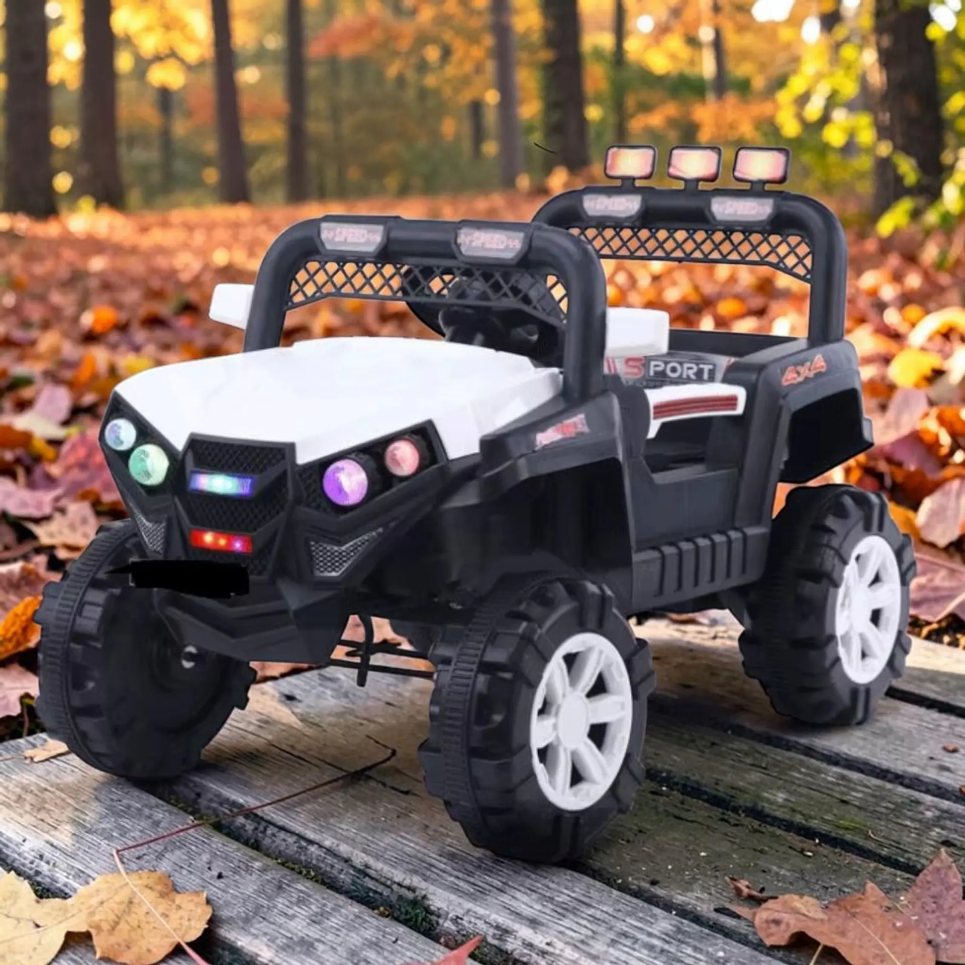 Auto Batería Jeep Eléctrico Infantil 12V Control Trail Blanco  6