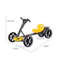 Auto Batería Go Kart Eléctrico Infantil Drift Amarillo - Miniatura 4