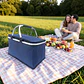 Bolso Termico Plegable Azul Cooler Canasta Picnic - Miniatura 2