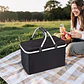 Bolso Termico Plegable Negro Cooler Canasta Picnic - Miniatura 9