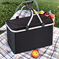 Bolso Termico Plegable Negro Cooler Canasta Picnic - Miniatura 6