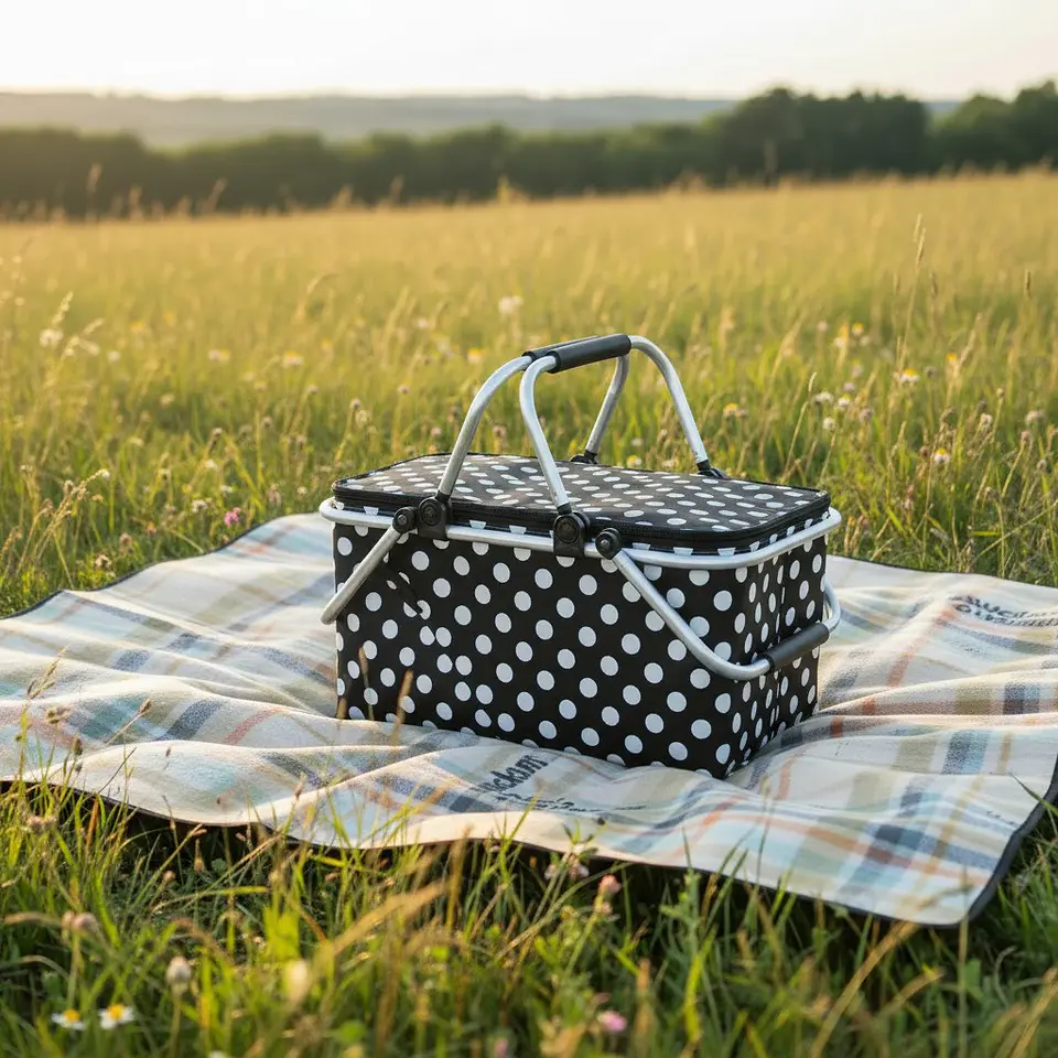 Bolso Termico Plegable  Puntos Cooler Canasta Picnic 1