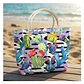 Bolso Playa Lona Algodon Coral Con Cierre Fuelle Grande - Miniatura 1