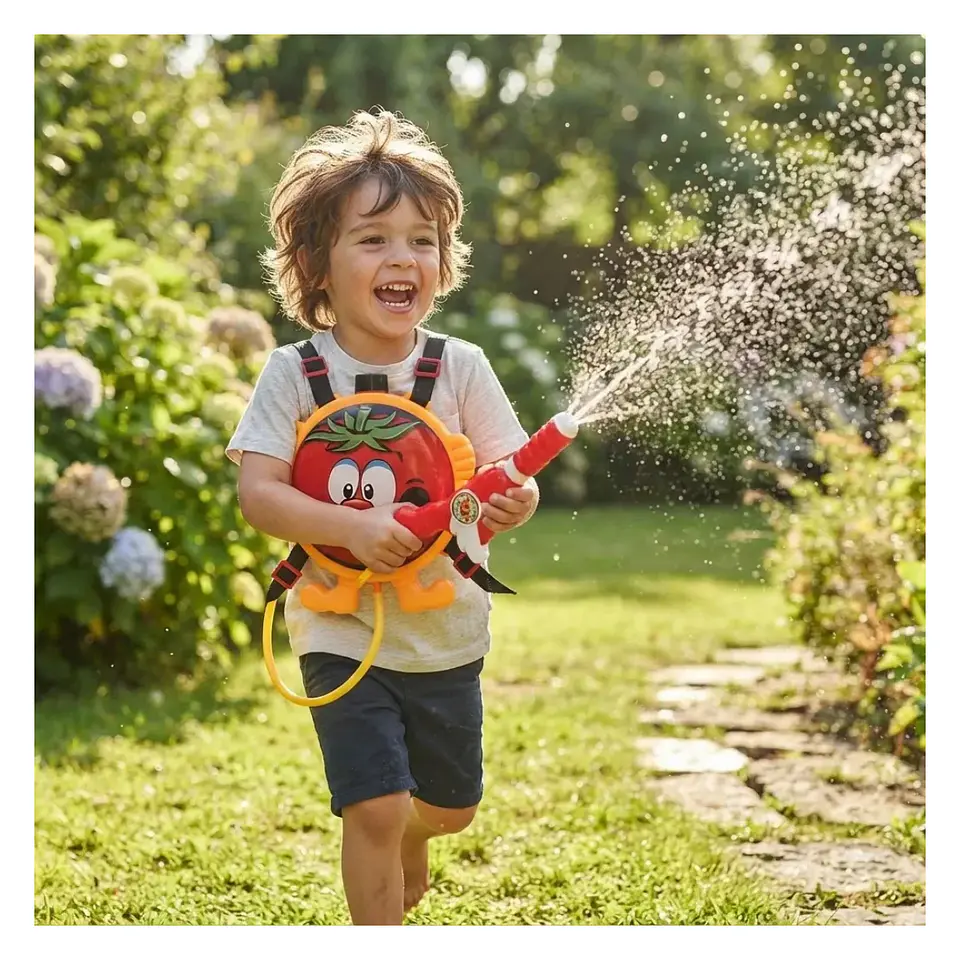 Pistola Agua Con Mochila Tomate Lanza Agua 2