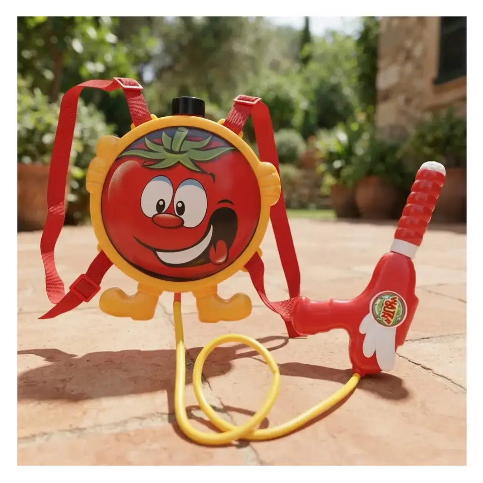 Pistola Agua Con Mochila Tomate Lanza Agua 3