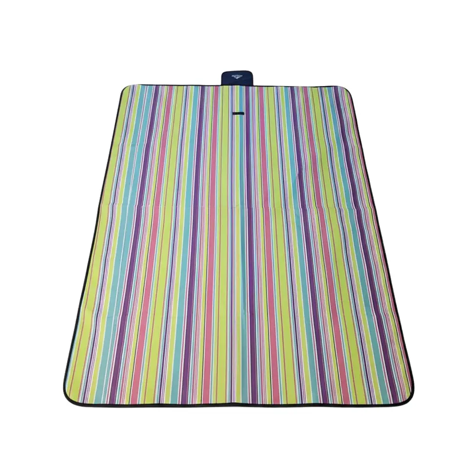 Manta Picnic Impermeable 150 x 180 Lineas Turquesa 4