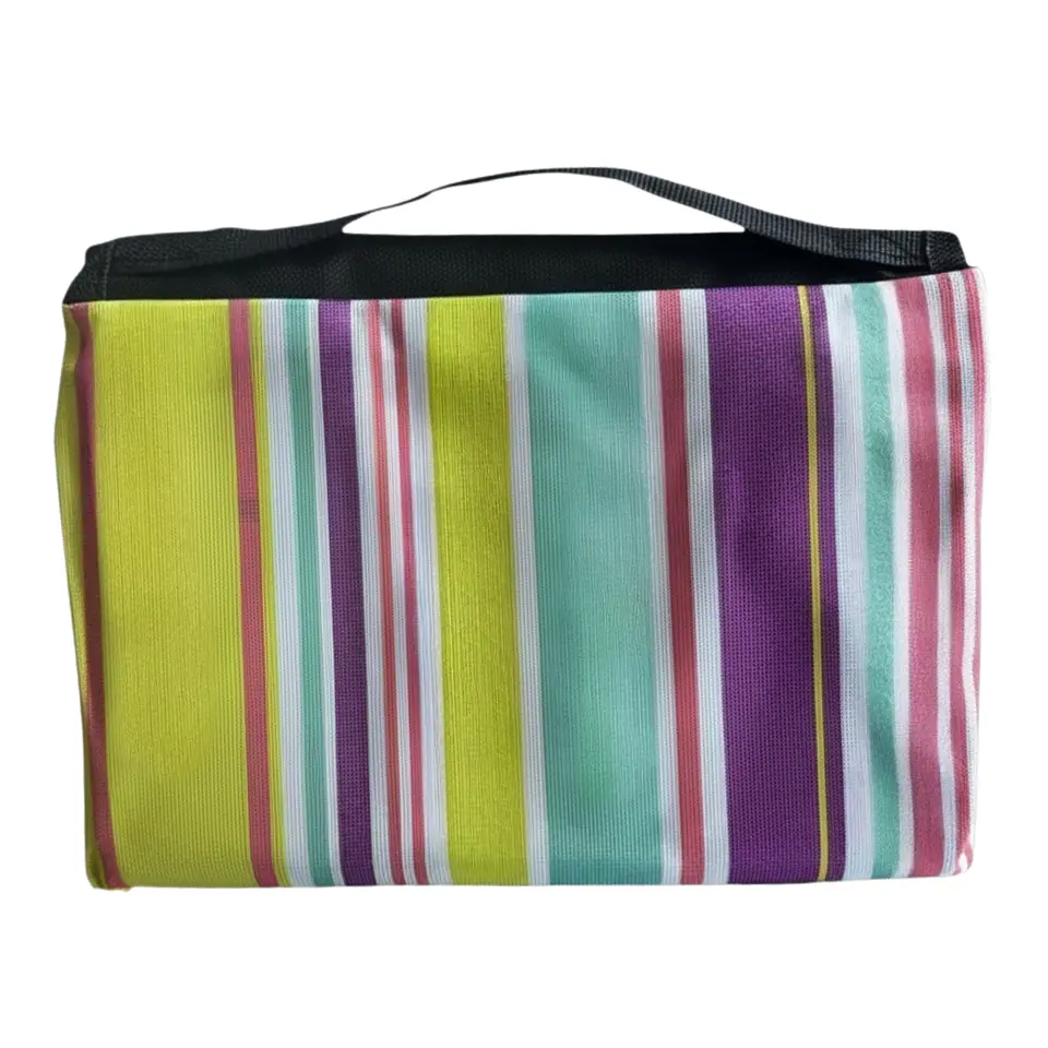 Manta Picnic Impermeable 150 x 180 Lineas Turquesa 5
