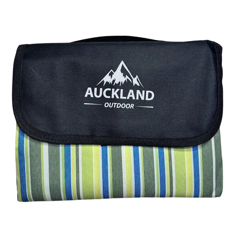 Manta de Picnic Impermeable 150 x 180 Rayas Verde 1