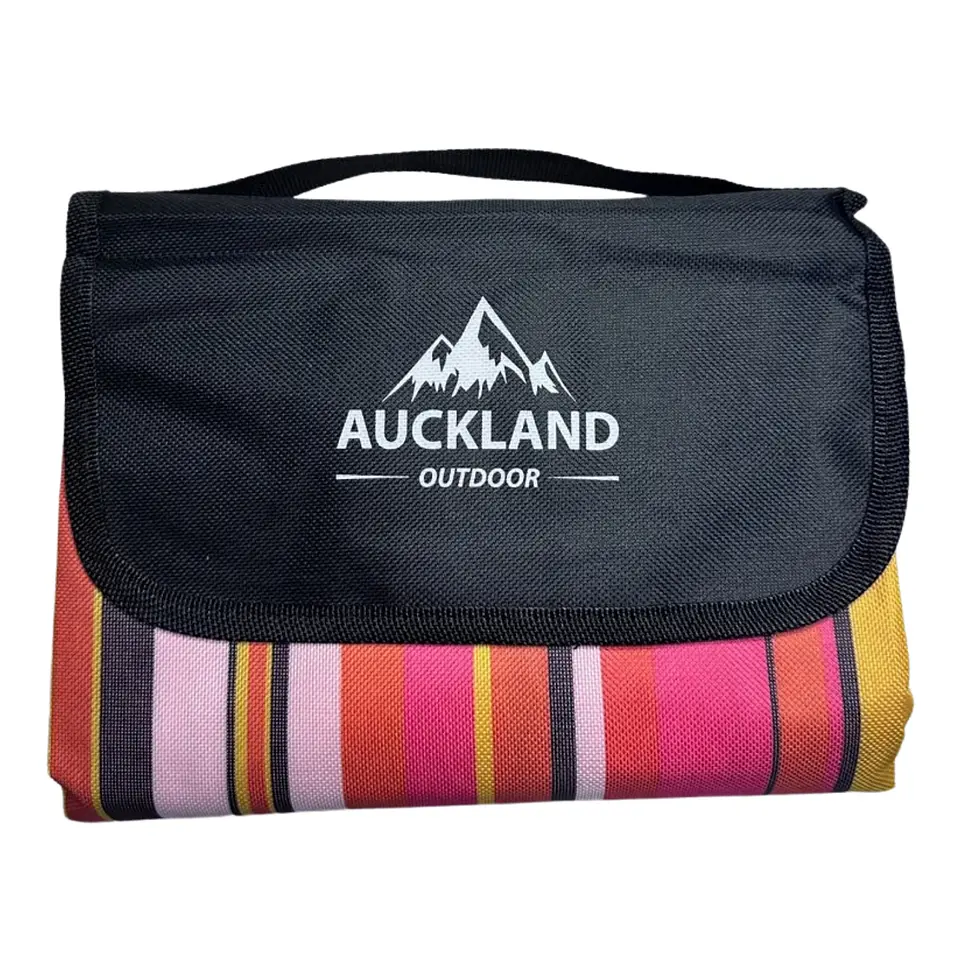 Manta de Picnic Impermeable 150 x 180 Rayas Fucsia 1