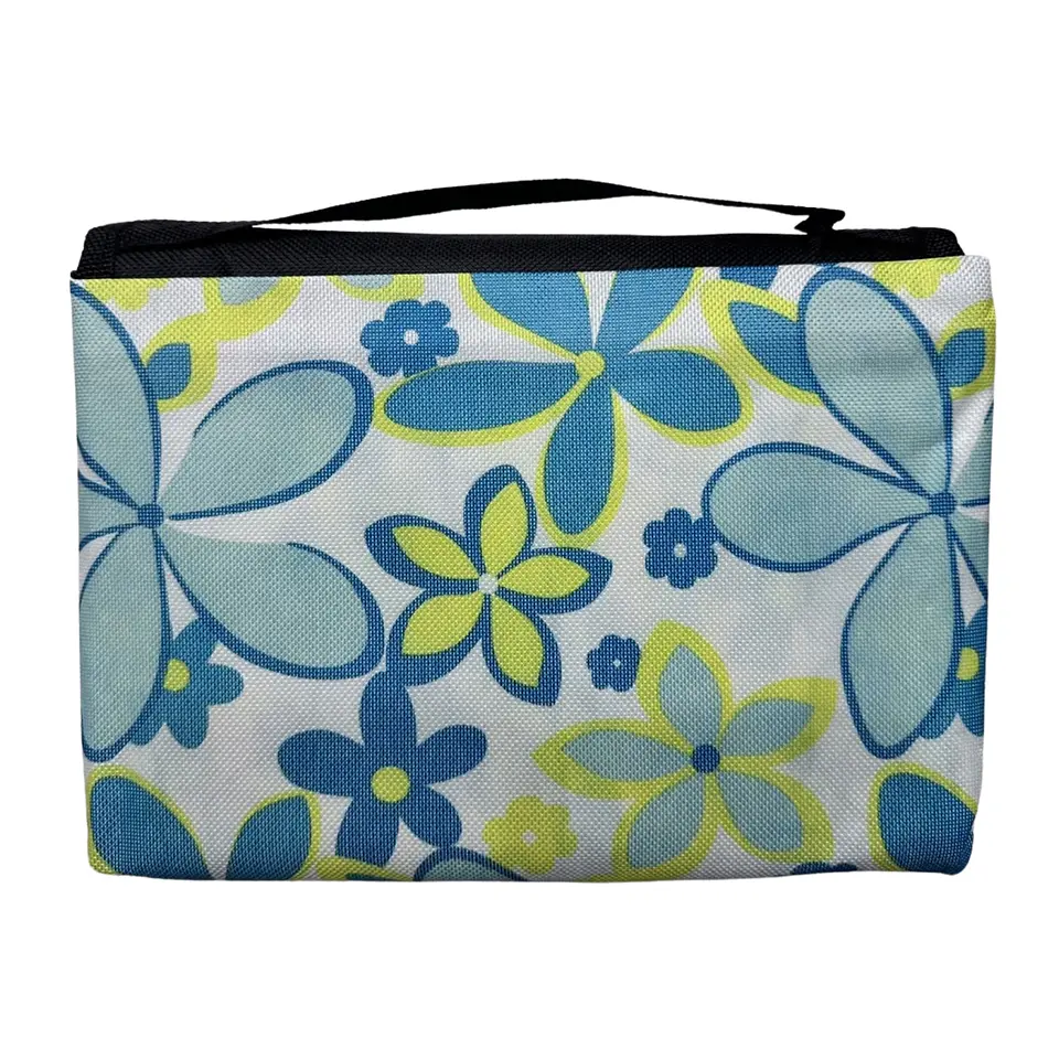 Manta de Picnic Impermeable 150 x 180 Flores Azules 3