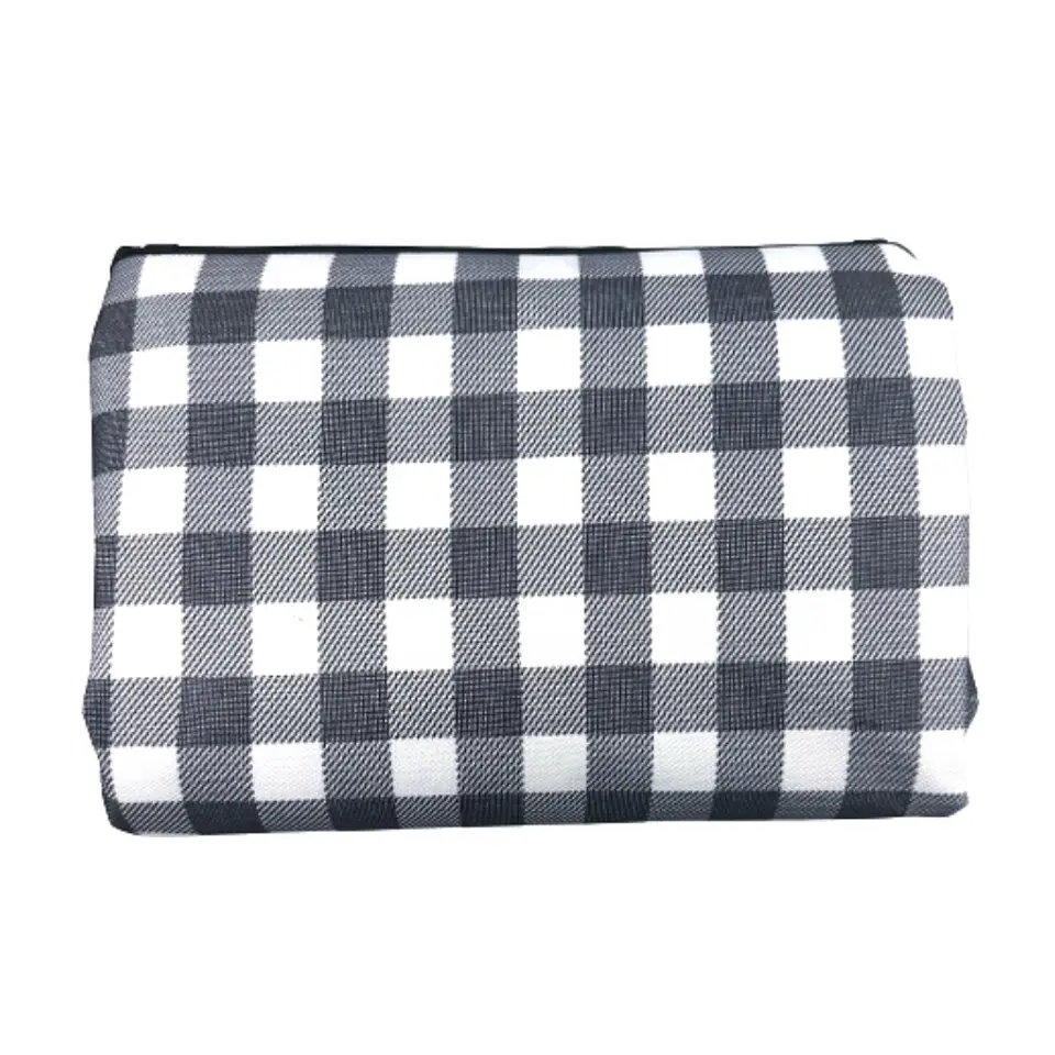Manta Picnic Impermeable Cuadros Negros 150 x 180 cm 3