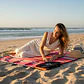 Manta de Picnic Impermeable 150 x 180 Rayas Fucsia - Miniatura 6