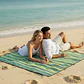 Manta de Picnic Impermeable 150 x 180 Rayas Verde - Miniatura 6