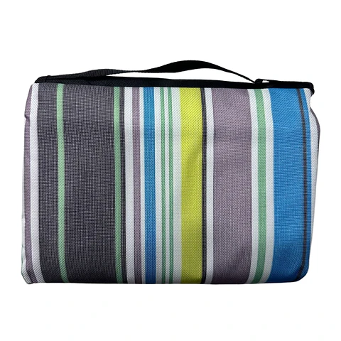 Manta De Picnic Impermeable 150 X 180 Rayas Azules